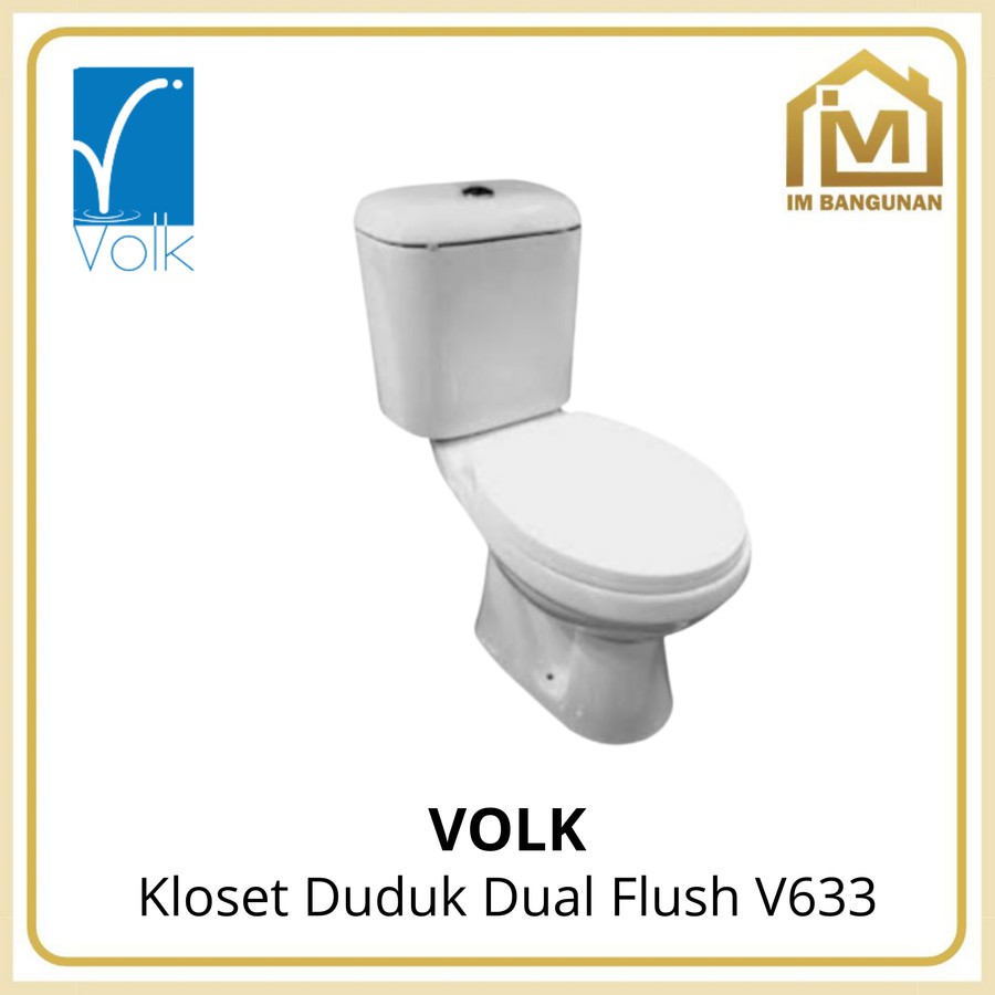 Kloset Duduk Volk 663 Dual Flush Slow Closed Putih