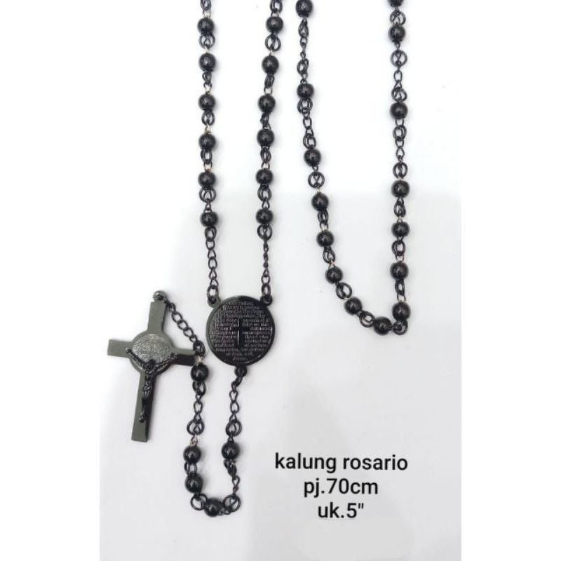 Kalung Rosario Hitam Titanium26