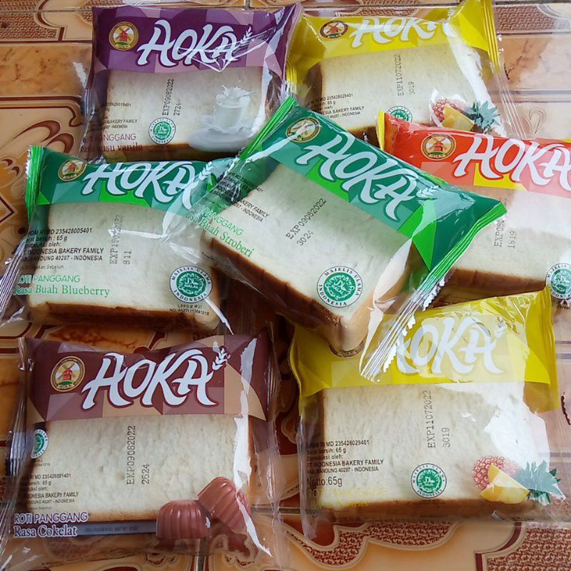 AOKA ROTI PANGGANG LEMBUT VIRAL 65G VARIAN RASA COKELAT STROBERI BLUEBERRY VANILA DURIAN KEJU NANAS GULUNG KUKIS MOMOTARO