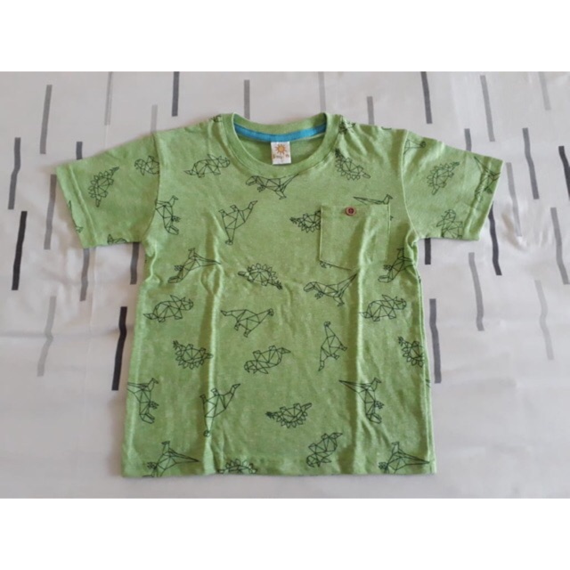 Baju Kaos Anak Laki Dinosaurus Hijau Boy shirt Green Dino