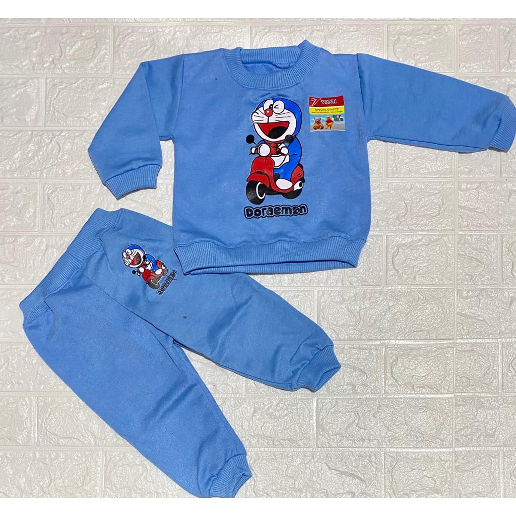 sweater bayi motif doraemon setelan 2-12 bulan (RG059)