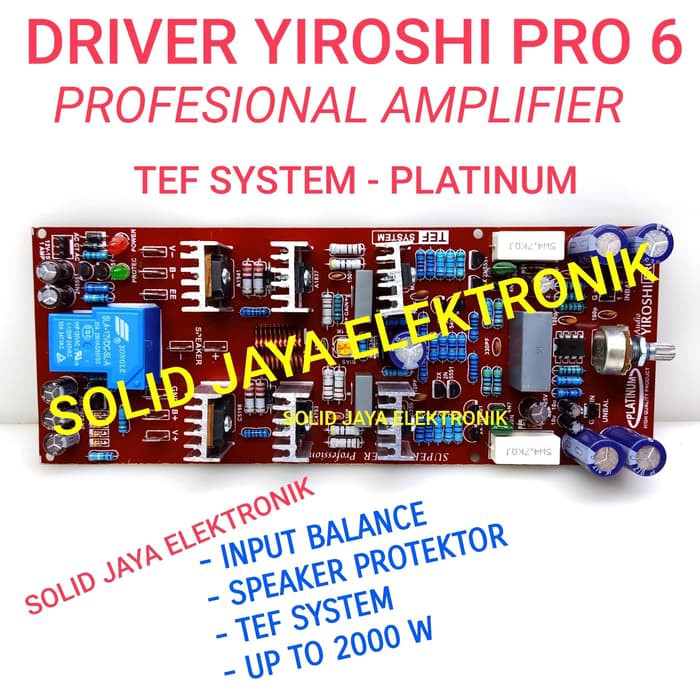 KIT DRIVER POWER YIROSHI PRO 6 TEF SYSTEM UP TO 2000W DRIVER POWER AMPLIFIER AMPLI SOUND SYSTEM LAPANGAN OUTDOOR PRO6 PRO-6 DRIVER YIROSHI 6 PRO AUDIO PROFESIONAL PRO6 PRO 6 PLATINUM ASLI ORI ORIGINAL