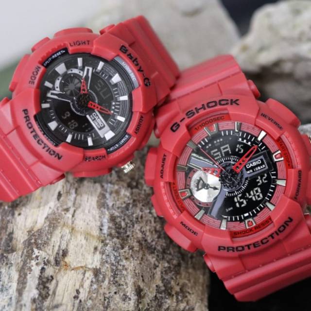 Jam Tangan Casio G-Shock couple / Jam tangan Baby-G couple rubber soft