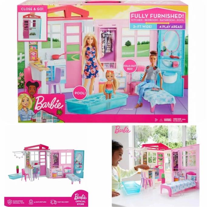 BARBIE 2-STORY HOUSE - RUMAH BONEKA BARBIE - RUMAH BARBIE ORIGINAL