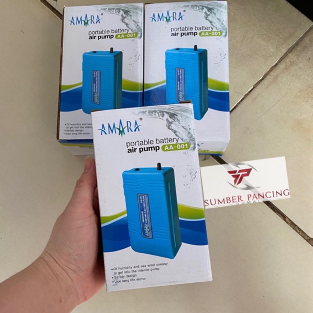 Air Rator Amara/pompa-batre/ mesin angin/air pump/mesin oksigen batre/mesin oksigen untuk udang ikan