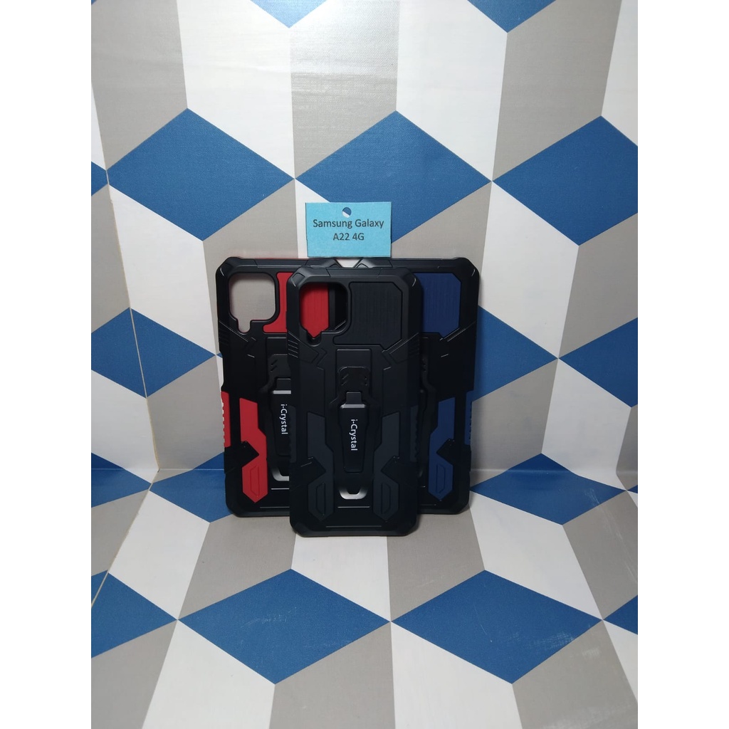 SAMSUNG A22 4G/5G Robot Silikon Ring Standing Cover Casing HP Hardcase