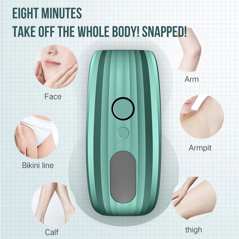 IPL Laser Epilator Permanent Hair Removal 990000 Flashes - T010 - Green