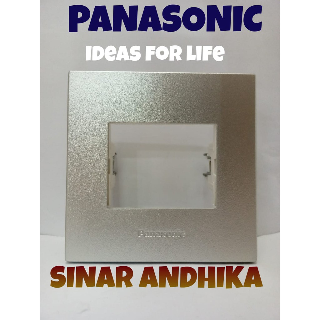 FRAME SAKLAR 1 GANG 2 DEVICE SILVER STYLE E PANASONIC WESJ 78029MWS