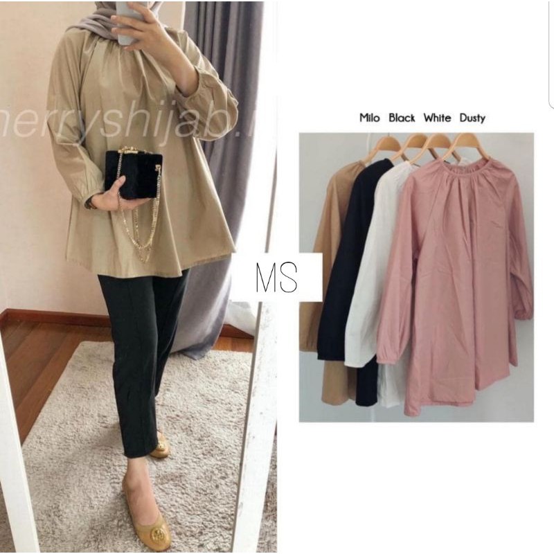 BLOUSE TOP EMBUN MOSCREPE