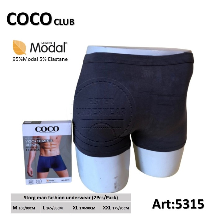 Celana Boxer Pria COCO CC 5315 ISI-2 Pcs/Pack