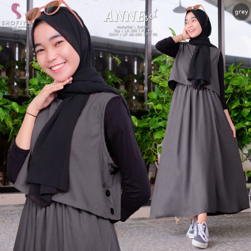 [READY] SANDRA • ARUMA • ANNE BY SHOFIYA / SET DRESS ROK BUSUI