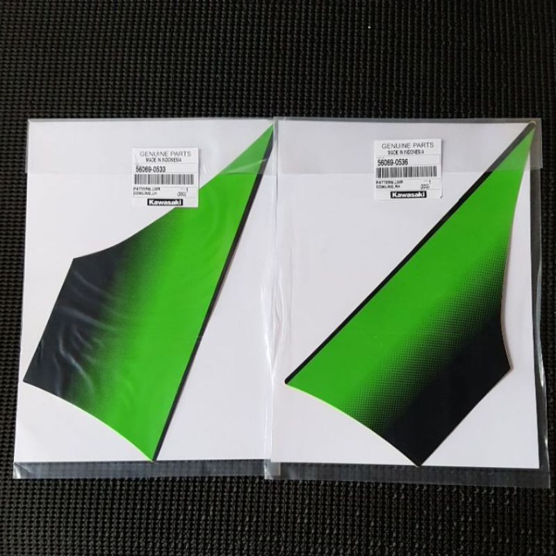 Sticker Pattern Fairing Bawah Kanan Kiri Ninja 150 RR Old SE 2010 2011