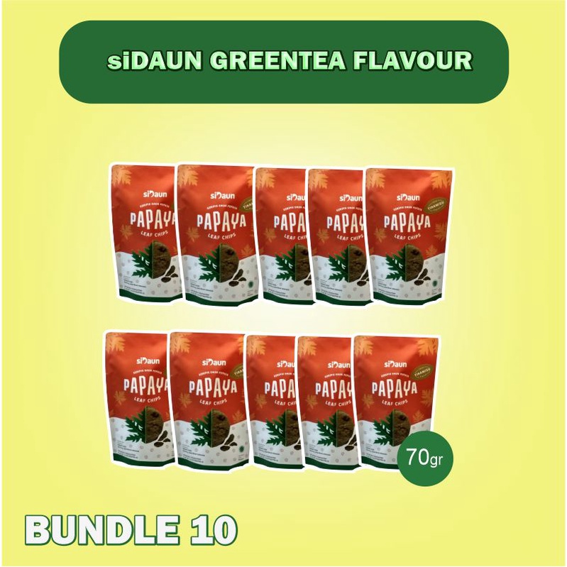 

SiDaun Papaya GREEN TEA Flavour [70 gr] | Bundle 10