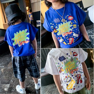  Kaos  T Shirt Anak  Laki  Laki  Model  Lengan  Pendek Gaya Musim 