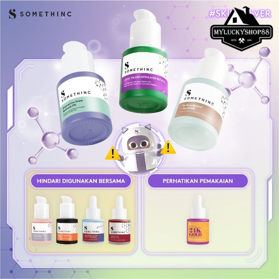 Somethinc 1% Pure Retinol + Squalane Face Serum Wajah 20ml 20 ml