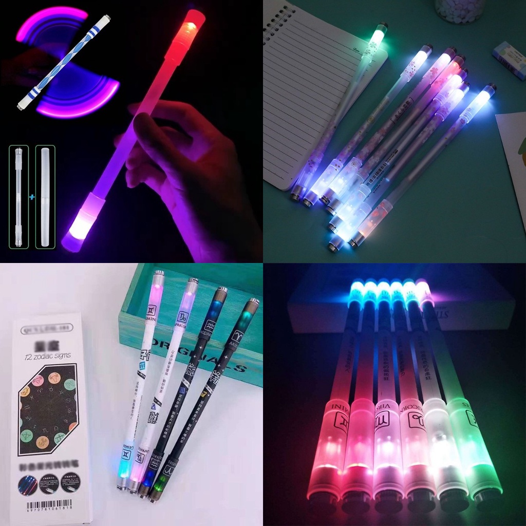 

[COD]Spinning Pen LED Pulpen Putar Balance Pen Oily Pen Fidget Pen ​Putar Dengan Lampu LED Anti slip Untuk Dewasa / Anti Stress Spinne
