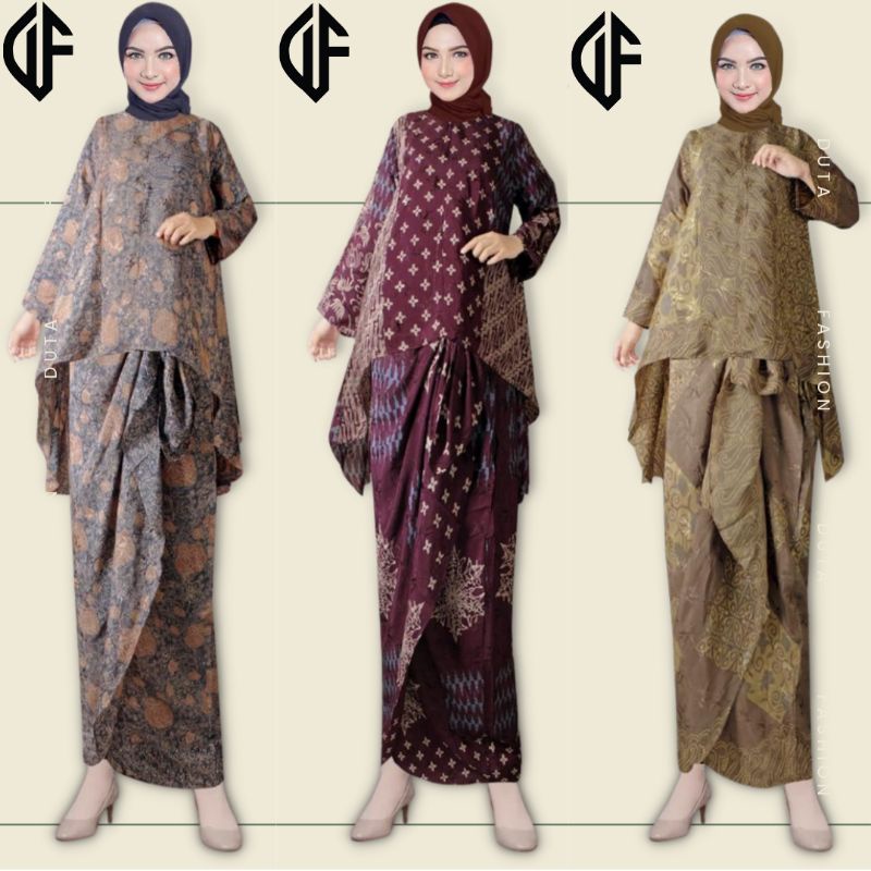 Setelan Batik Wanita Set Rok Blouse Batik Baby Premium Semi Sutra