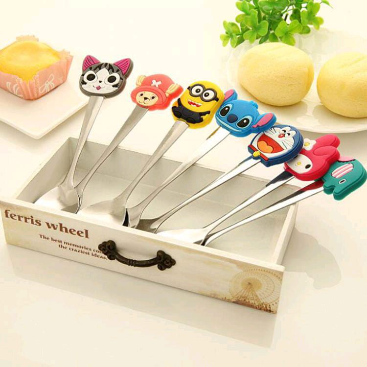 Sendok Teh Karakter Kartun Lucu Imut / Stainless Steel Tea Spoon