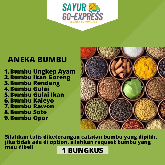 

aneka bumbu giling segar gulai rendang rawon
