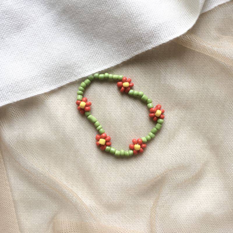 Sooyoung SNSD's flower Beaded Bracelet / Gelang Manik Bunga Sooyoung SNSD