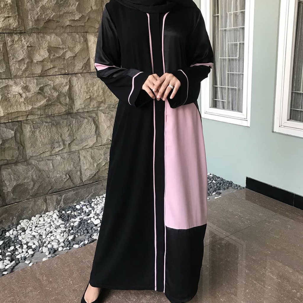 murah gamis turkey-jubah turkey- busana muslim - abaya remaja terbaru-abaya arab kekinian-abaya turki terbaru-motif  tangan pita (AZ7)