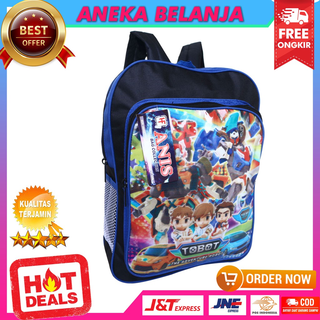 Ready Stock Tas Ransel Kecil Khusus Anak Sekolah Gambar Kartun Tobot Berkualitas Fashionable Stylish