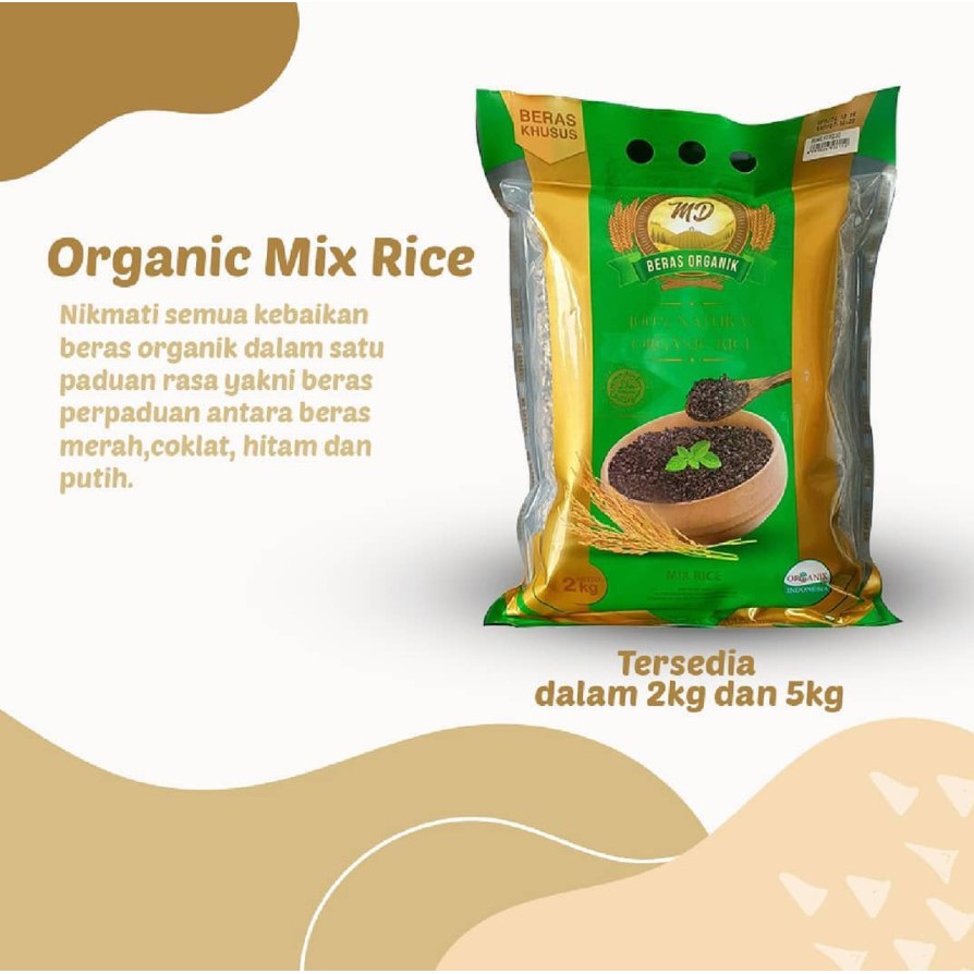 MD - Organic Mix Rice - Beras Hitam Merah Coklat - Campur - MD 2 kg