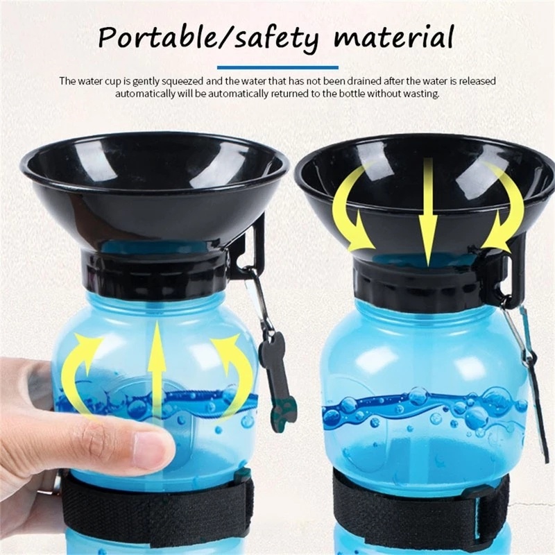 500ml  Pet Travel Water Bottle Botol Minum Anjing Dan Kucing Portable Untuk Travel Travel Botol Water Feeder