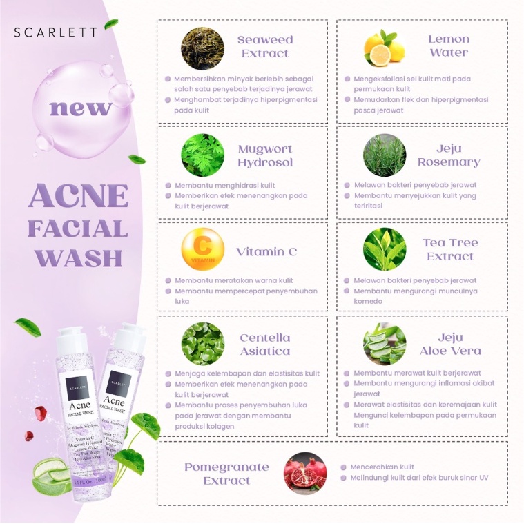 Scarlett Whitening Facial Wash - Acne