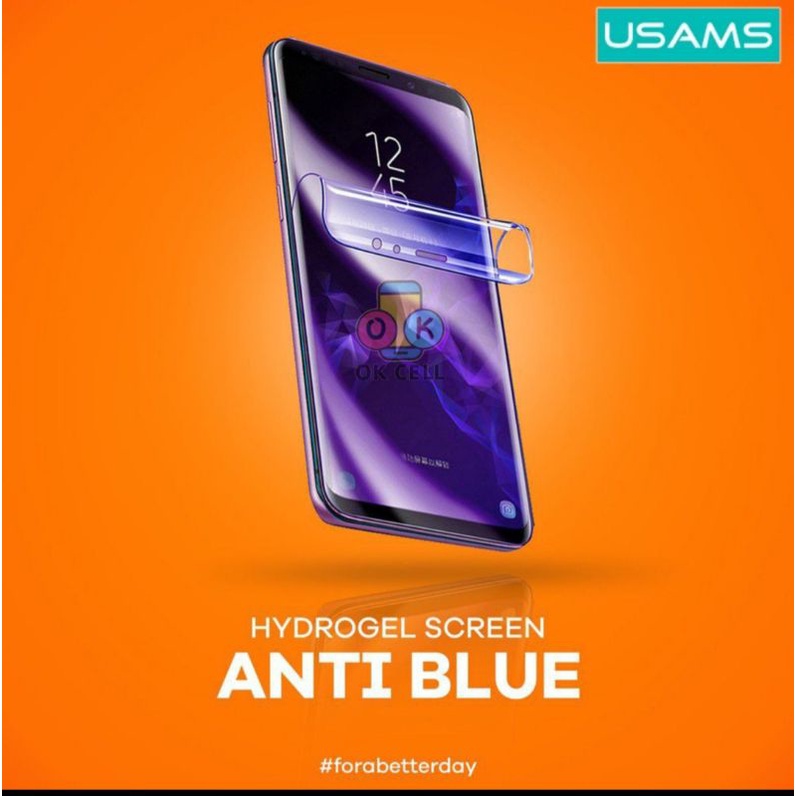 Usams Hydrogel Anti Gores Blue Light Matte Spy Gaming Oppo A92 A52 A72 A54 A53 Not Tempered Glass