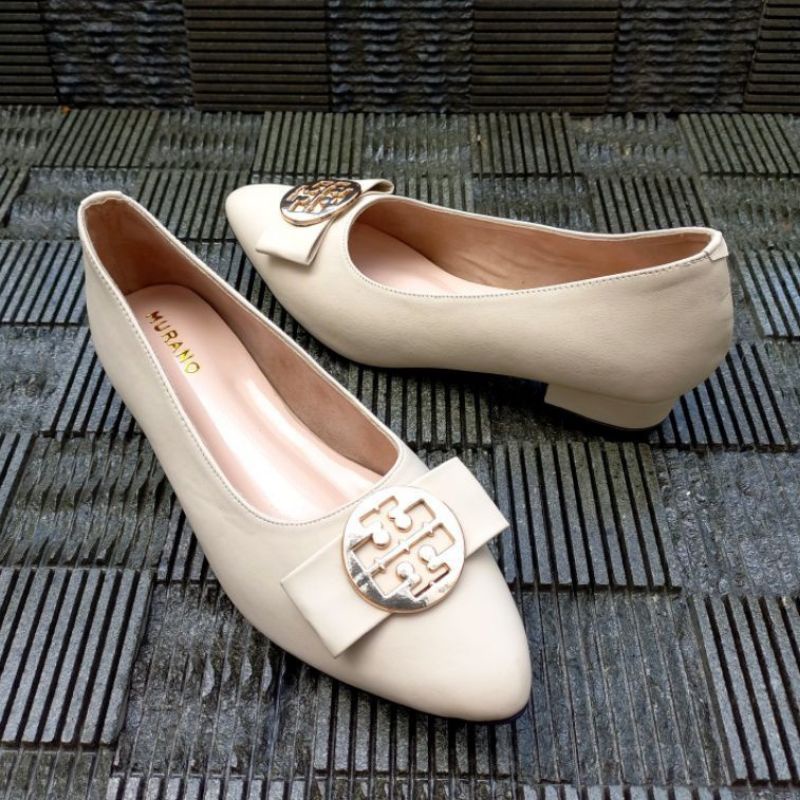 Best Seller Flat Shoes Murano Vania Cream Big Size 41-46