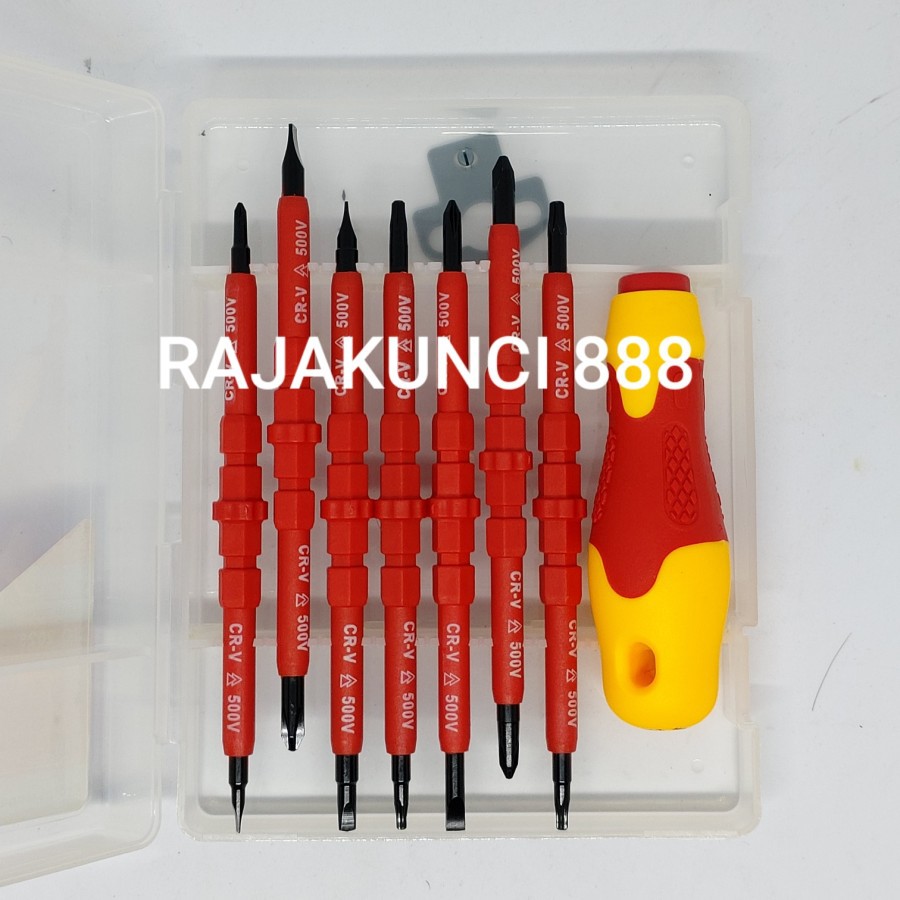 Obeng set CRV 14pcs  Obeng set crv  Obeng