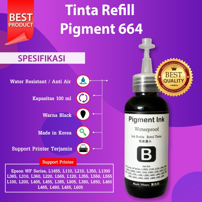 Promo Paket Tinta Pigment Epson Diamond Ink 1 Paket 4 Warna