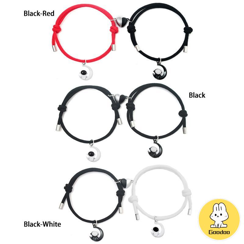 2Pcs Gelang Magnetik Pasangan Astronaut Uniseks Bintang Hadiah Perhiasan Fashion -Doo