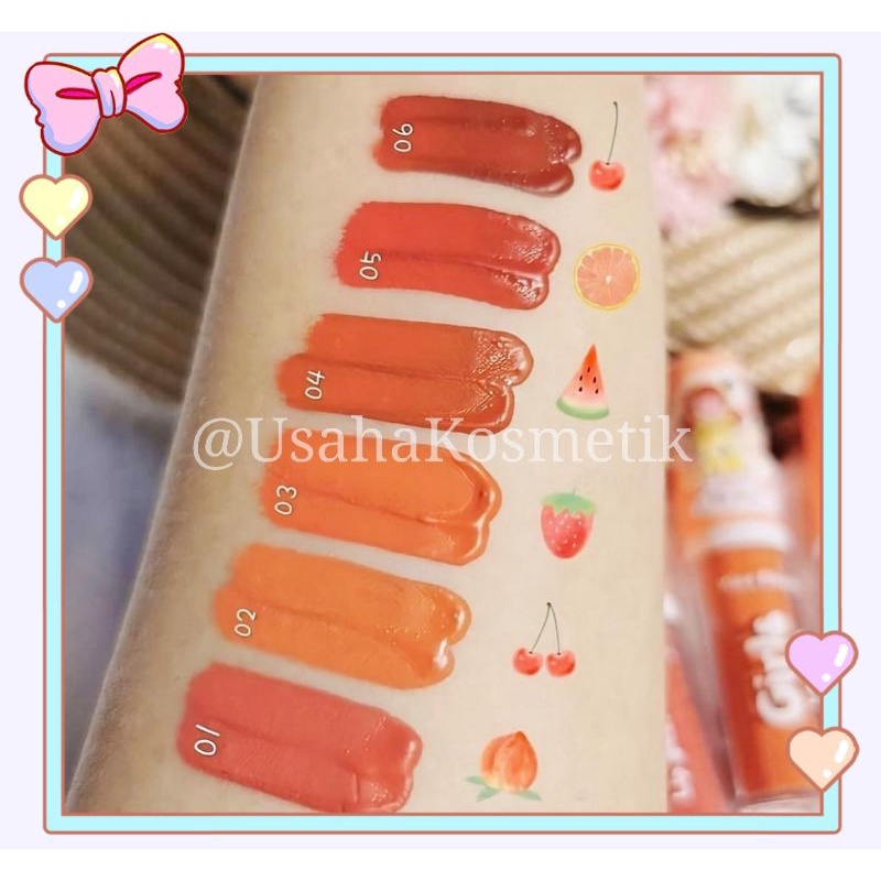 PROMO 6PC!! LIP GLOSS KISS BEAUTY GIRLS 6 WARNA CANTIK NATURAL MATTE AND LONGLASTING NO. 70521