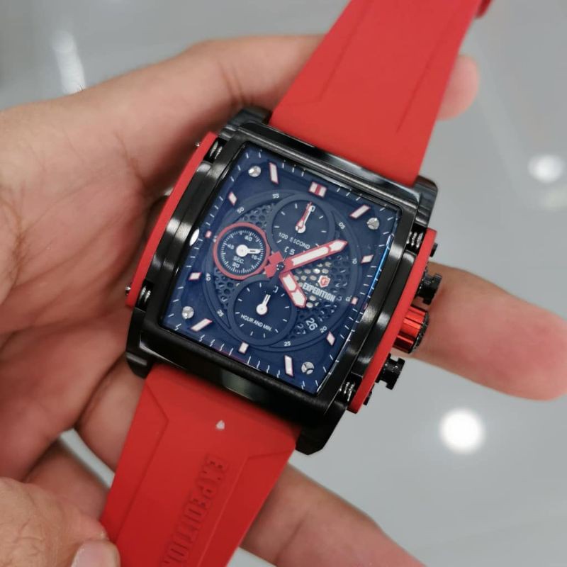 Jam Tangan Expedition E6798MC Red / Black Original