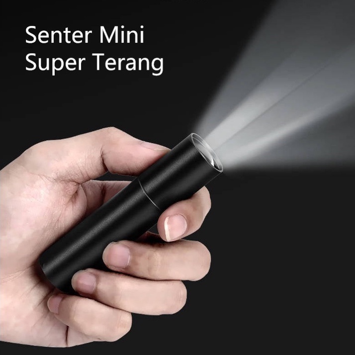 Lampu Senter Led Mini Zoom Portable Super Terang Jarak Jauh Usb Rechargeable Untuk Outdoor