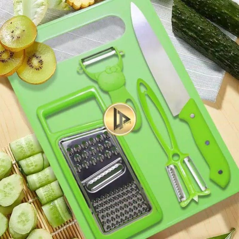 Medan Termurah Set pisau talenan dab peeler 5in1