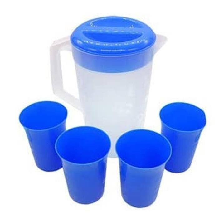 TEKO PLASTIK 5IN1 TEKO AIR TEH SET GELAS