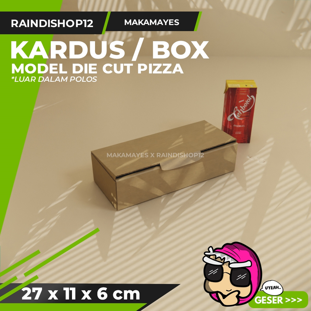 

(MIN 20 PCS) BOX 27 X 11 X 6 CM KARDUS DIE CUT PIZZA KEMASAN PACKAGING KADO