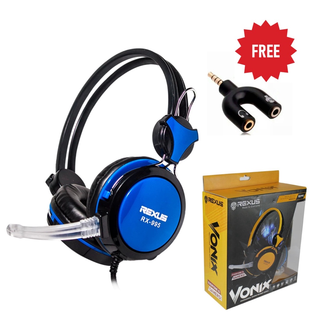 Trend-Rexus Headset Gaming RX-995 Plus Spliter Audio