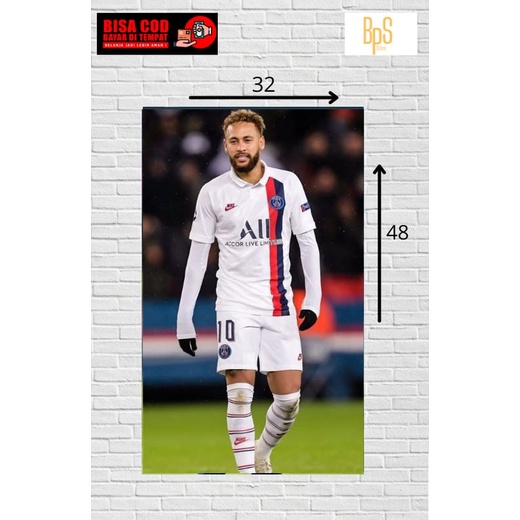 POSTER NEYMAR JR - FOTO NEYMAR JR - POSTER SEPAKBOLA - WALLDECOOR - HIASAN DINDING - HIASAN KAMAR - 