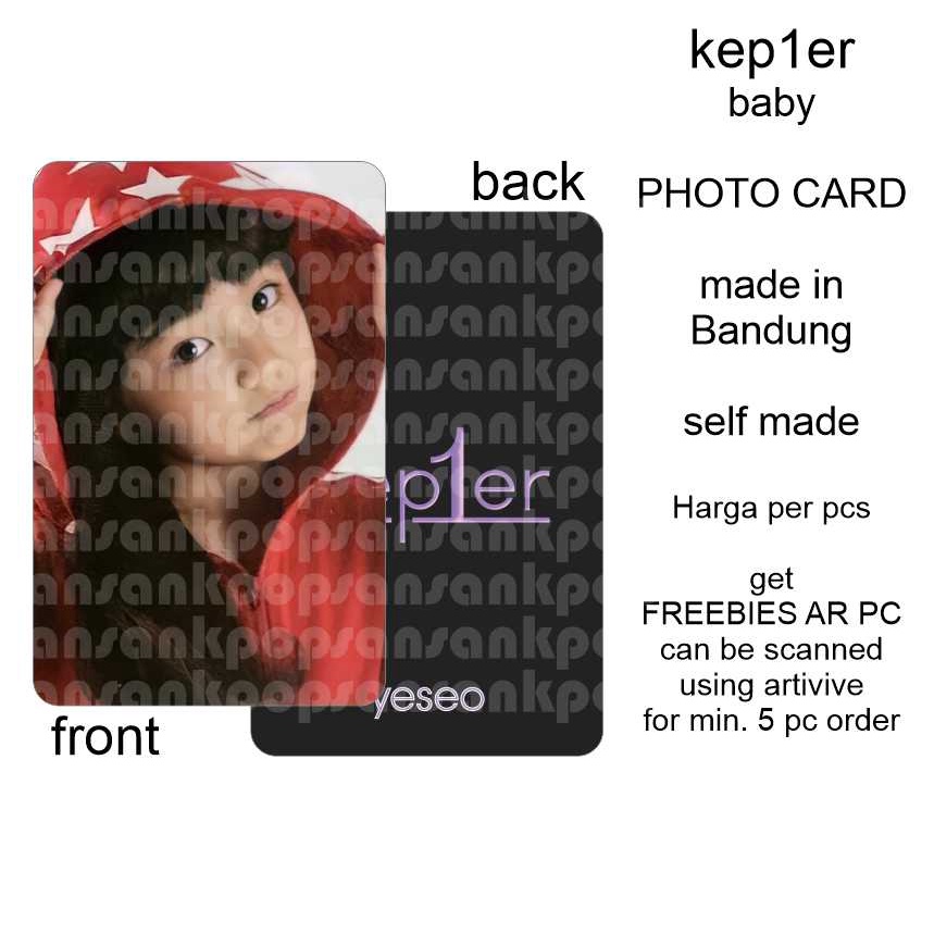 photocard unofficial KEP1ER BABY