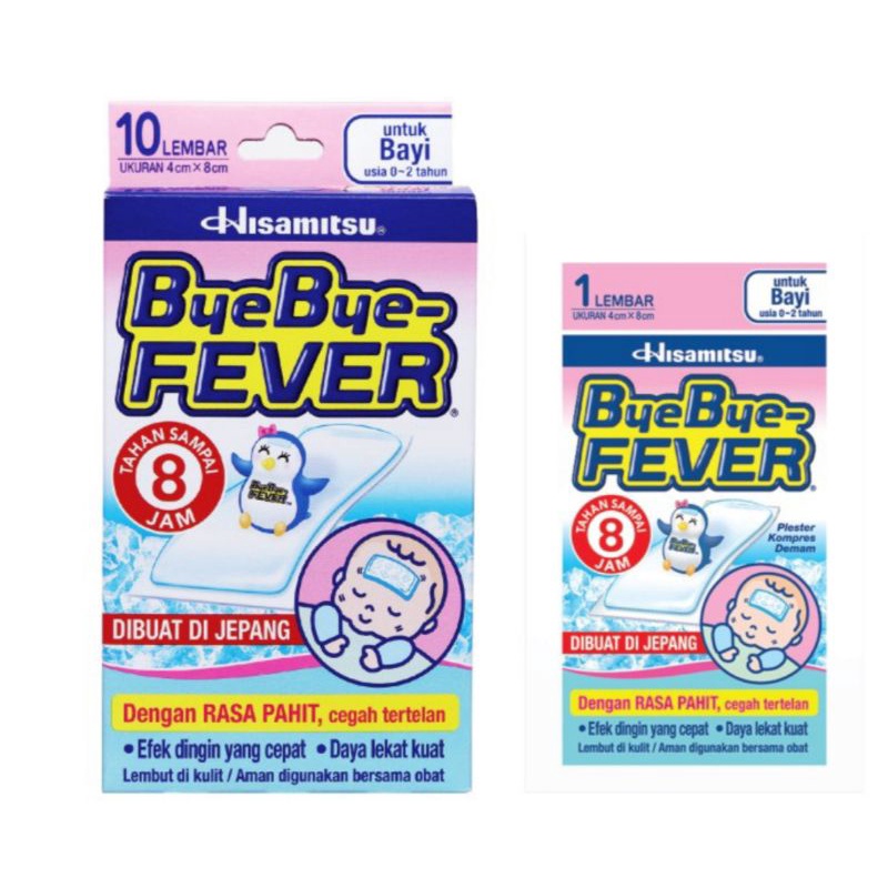 Hisamitsu Byebye Fever - Plester Kompres Tempel Demam Bayi