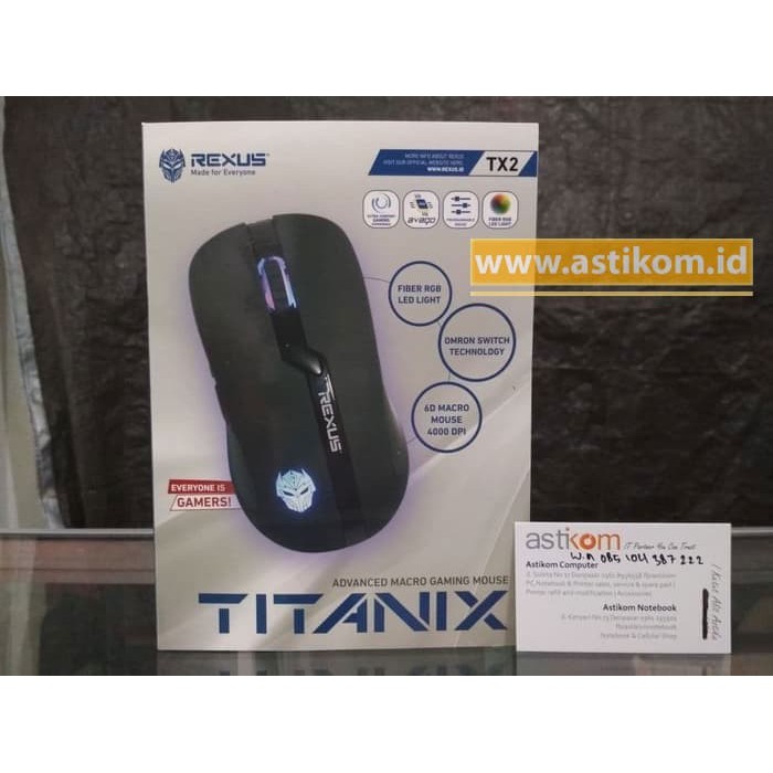 Mouse REXUS Gaming Titanix TX2 By Astikom