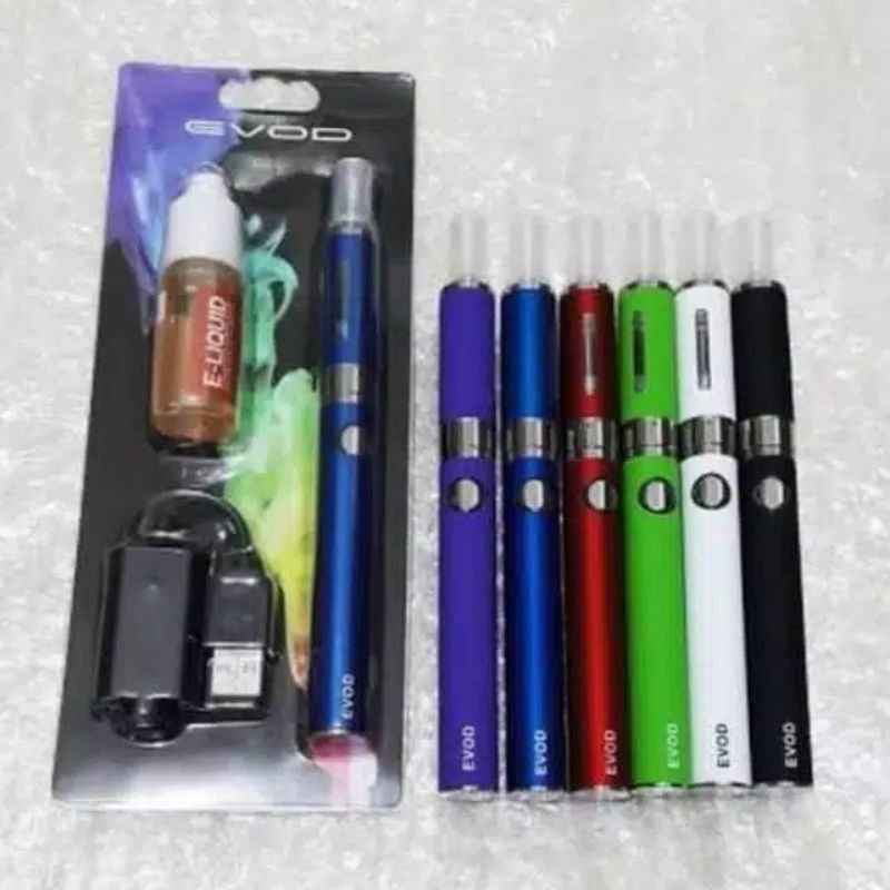 Pulpen &amp; pena tinta Terbaru model panjang Vapee Vapoor Evod 1100Mah Full Set Siap Pakai