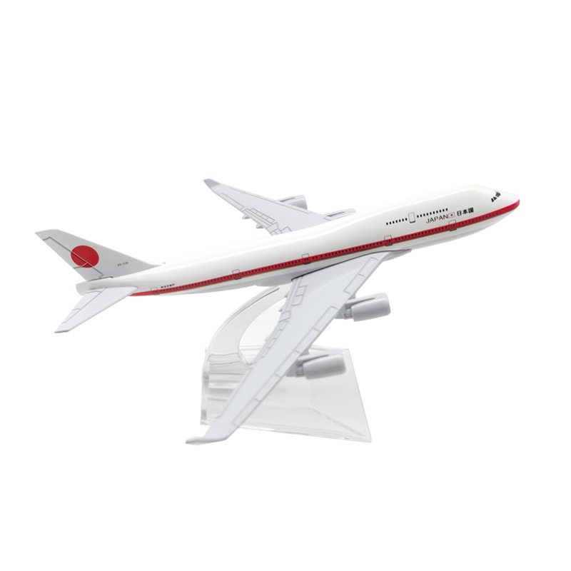 Miniatur Diecast Pesawat President Boeing 747 B747 Jepang Bahan Metal Dengan Stand Display