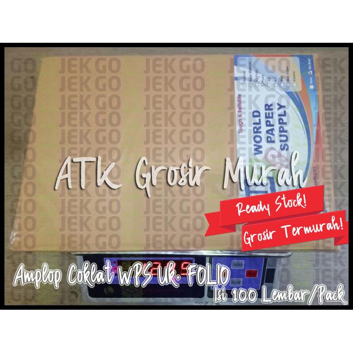 

(Turun Harga!!) Khusus Gosend!! Amplop Coklat Ukuran Folio Wps ( 23,5 X 34,5 Cm )
