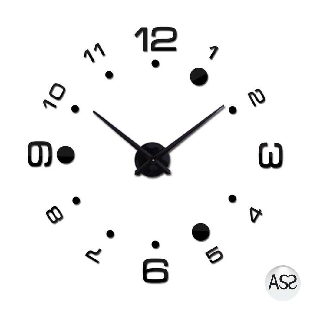 ASS Shop - Jam Dinding Besar DIY Giant Wall Clock Arcylic 100cm - DIY-204