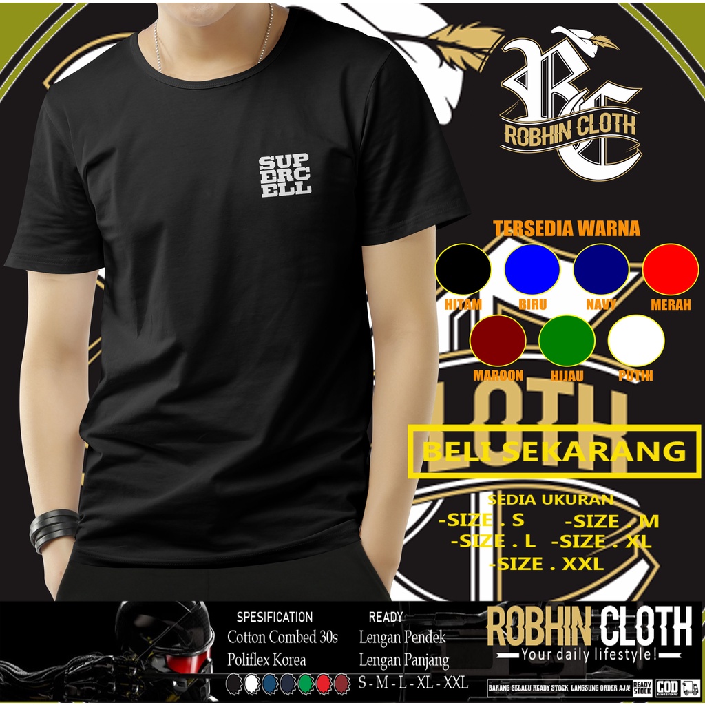 Kaos Supercell Logo Baju Game